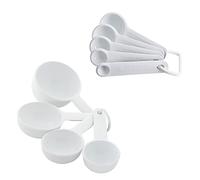 KitchenAid Juego de tazas y cucharas medidoras universales fáciles de leer con mango de agarre suave para un máximo control, agujero para colgar y anidar para un fácil almacenamiento, apto para