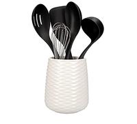 KitchenAid Juego de Utensilios y Soporte de Cocina Antiadherentes Aptos para Lavavajillas 6 Unidades