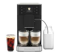 KitchenAid KF3 Cafetera Espresso Automática, Sistema AutoMilk, Molinillo IntelliGrind, 15+ Recetas, Café Frío, Pantalla Color 6cm, 15-18 Bar, Negro Mate