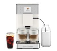 KitchenAid KF3 Cafetera Espresso Automática, Sistema AutoMilk, Molinillo IntelliGrind, 15+ Recetas, Café Frío, Pantalla Color 6cm, 15-18 Bar, Blanco Porcelana