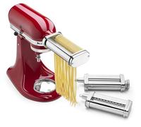 KitchenAid KSMPRA - Juego de rodillo y cortador para pasta (1 unidad), color plateado
