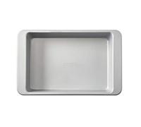 KitchenAid Molde rectangular antiadherente para tartas, 23 x 33 cm, color plateado