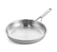 KitchenAid MultiPly 3PLY Sartén de Acero Inoxidable Sin PFAS de 24 cm, Triple Capa, Multiclad, Inducción, Apta para Horno hasta 220°C, Apta para Lavavajillas, Plata