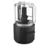 Kitchenaid Picadora eléctrica sin cable I Kitchenaid Go I Procesador de alimentos portátil procesa frutas, verduras, carne cruda y más en poco tiempo I 1,18 L I Sin batería I Negro