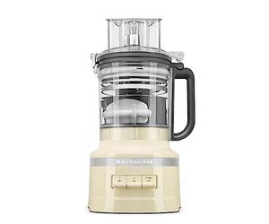 KitchenAid Procesador de Alimentos 3.1L, ExactSlice Cortadora Ajustable, Kit Dados, Ralla, Pica y Amasa, 7 Accesorios, 3 Velocidades y Pulso, Motor Potente, Bol Apto Nevera, Almond Cream