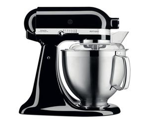 KitchenAid Robot de cocina Artisan 5KSM185PSEOB 4,8L Negro Batir, Amasar, Mezclar