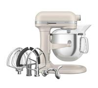 KitchenAid Robot de Cocina - Artisan - Batidora amasadora multifunción con bol elevable de Acero Inoxidable 6,6 L - Batidora de repostería con 5 accesorios - Milkschake