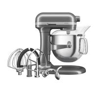 KitchenAid Robot de Cocina - Artisan - Batidora amasadora multifunción con bol elevable de Acero Inoxidable 6,6 L - Batidora de repostería con 5 accesorios - Plata medallón