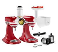 KitchenAid Set de Accesorios Gourmet para Robots de Cocina, Incluye Picadora de Carne, Cortadora de Verduras y Colador, Compatible con Todos los Modelos KitchenAid