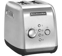 KitchenAid Tostadora 2 Rebanadas, Ranuras Extra Anchas para Bagels y Pan Artesano, 7 Niveles de Tostado, Funciones Bagel, Descongelar, Recalentar y Mantener Caliente 3 Min, Acero Inoxidable