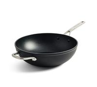 KitchenAid Wok forjado endurecido antiadherente de 30 cm/5 L, negro