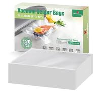 KitchenBoss Bolsas al Vacío para Alimentos 20x30 cm 120 Bolsas：Bolsas Vacio Alimentos 175 µm, para Conservación de Alimentos, Bolsas Envasar al Vacio Apto para Máquinas de Vacío