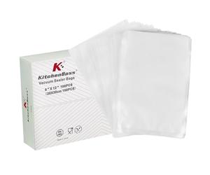 KitchenBoss Bolsas Envasar al Vacio Alimentos: Bolsa Gofrada Envasado al Vacio 100 Bolsas 20 x 30cm, Bolsas de Vacio Comida