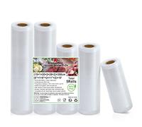 KitchenBoss Bolsas Vacio Alimentos Bolsas De Envasar Al Vacio:Bolsas Para Envasar al Vacio Alimentos BPA Free, Rollos Envasadora al Vacio para Sous Vide Cocina y De Vacío,5 Rollos 15/20/28x300cm