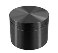 KitchenBoss Grinder：Mini Grinder Metal, Grinder Polinizador ∅4.9cm Grinder Metálico Manual, Greenders con Utensilios de Limpieza (Negro)