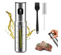 KitchenBoss Pulverizador Aceite Spray Cocina: Aceitera Spray Acero Inoxidable y Vidrio 100ml Vaporizador Aceite Spray Cocina para Ensaladas, Planchas y Freidoras Aire
