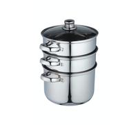 Kitchencraft 3 olla de cocción al vapor, vaporera para alimentos de 3