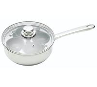 KitchenCraft 4 Egg Poacher Pan in Gift Box, Non Stick and Induction Safe, Stainless Steel, 20.5 cm