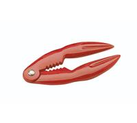 KitchenCraft Pinza para cangrejo y langosta, de metal duradero, robusta y versátil, 14 x 7 cm, roja