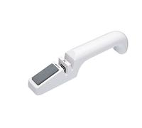 KitchenCraft Afilador de cuchillos de cocina con afilador de tijeras, diseño 3 en 1 fácil de usar, 22 x 3 x 4,5 cm, blanco