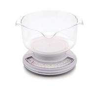 KitchenCraft Balanza de cocina mecánica plana con bol grande, 3 kg (6,5 lb) de capacidad