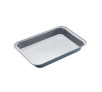 KitchenCraft Fuente de horno grande antiadherente, 37 x 24,5 x 4,5 cm (14,5" x 9,5" x 2"), Plateada