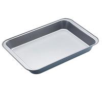 KitchenCraft Fuente de horno grande antiadherente, 37 x 24,5 x 4,5 cm (14,5" x 9,5" x 2"), Plateada