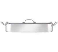 KitchenCraft Hervidor de pescado, Inducción de acero inoxidable, Pulido, Grande, 61.5 x 18.5 x 10.5cm, Plata
