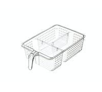KitchenCraft Caja organizadora de plástico grande para nevera/armario, 20,5 x 31 x 9 cm (8" x 12" x 3,5") - Transparente