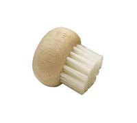 KitchenCraft Cepillo de madera para setas, Madera de caucho / Nylon, 5,5 cm, Marrón/Blanco