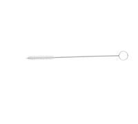KitchenCraft Cepillo Pequeño para Botellas / Limpiador de Pajitas, Resistente y Preciso, Alambre / Nylon, 23 cm (9"), Plata/Blanco