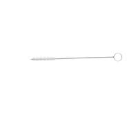 KitchenCraft Cepillo Pequeño para Botellas / Limpiador de Pajitas, Resistente y Preciso, Alambre / Nylon, 23 cm (9"), Plata/Blanco