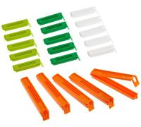 KitchenCraft Clips para bolsas de comida, plástico, tamaños surtidos, 14 cm (5,5") y 24 cm (9,5"), juego de 2