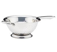 KitchenCraft Colador de acero inoxidable con pie y mango largo, 24 cm (9,5"), Plateado