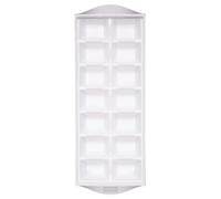 KitchenCraft Bandeja de cubitos de hielo Easy Release, Bandeja de hielo apilable para congelador, Plástico, 32 x 12 cm (12,5 x 4,5), Blanco