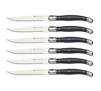 KitchenCraft - Cuchillos Para Carne de Acero Inoxidable MasterClass Luxury - (Juego de 6), Plateado, 1,2 x 1,6 x 23 cm