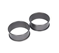 KitchenCraft Egg Rings for Frying or Poaching Eggs, Omelettes and Mini Pancakes, Non Stick Metal, Set of 2
