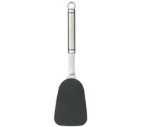 KitchenCraft Espátula de Cocina de Nylon con Mango de Acero Inoxidable, 32 cm - Negro
