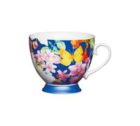 Kitchencraft grande mariposa 'footed impreso flores tazas, 400 ml, por
