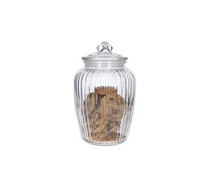 KitchenCraft Home Made Large Glass Storage Jar, 2.2 Litres - Clear
