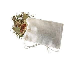 KitchenCraft Home Made Pack de Bolsitas Reutilizables para Especias de Lino 4 Unidades 6 x 5 cm