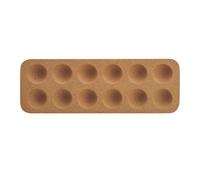 Kitchencraft idilica bandeja de corcho para huevos, reutilizable con 1