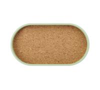 KitchenCraft Idilica Bandeja ovalada para servir con base de chapa de corcho, bandeja de presentación para aperitivos, postres, galletas, té y café 38 x 20cm