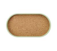 KitchenCraft Idilica Bandeja ovalada para servir con base de chapa de corcho, bandeja de presentación para aperitivos, postres, galletas, té y café 38 x 20cm