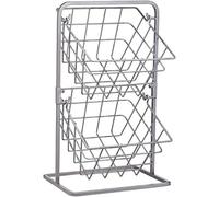 KitchenCraft Industrial Kitchen Vintage-Style Tiered Wire Storage Baskets, 25 x 22 x 41 cm (10" x 8.5" x 16") - Grey