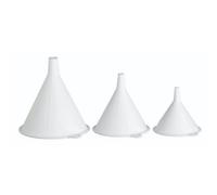 KitchenCraft Juego de 3 Embudos de Cocina Almacenables de Polipropileno, 10 cm, 8 cm y 6,5 cm