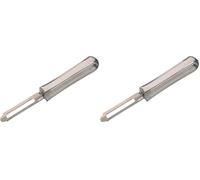 KitchenCraft KC4 - Pelador de Fruta y verdura, Color Plateado (Paquete de 2)