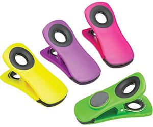 KitchenCraft Klobige - Pinzas magnéticas para sujetar bolsas o notas (4 unidades)
