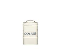 KitchenCraft Living Nostalgia Caja para Café Metálica, 11 x 11 x 17 cm - Crema