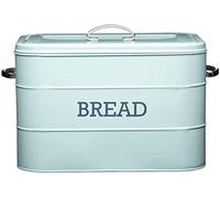 Kitchencraft living nostalgia large metal bread box bin, antique cream